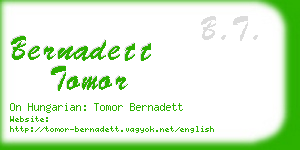 bernadett tomor business card